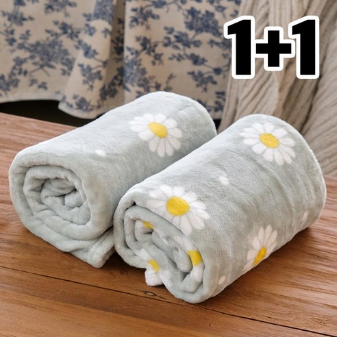 보들보들 따뜻한 극세사담요 휴대용 블랭킷 1+1