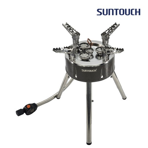 썬터치 통주물바디 고화력 캠핑버너 4구 국민 강염버너 그리들버너 다이캐스팅 원형 ST-DS1F, 1개, 혼합색상