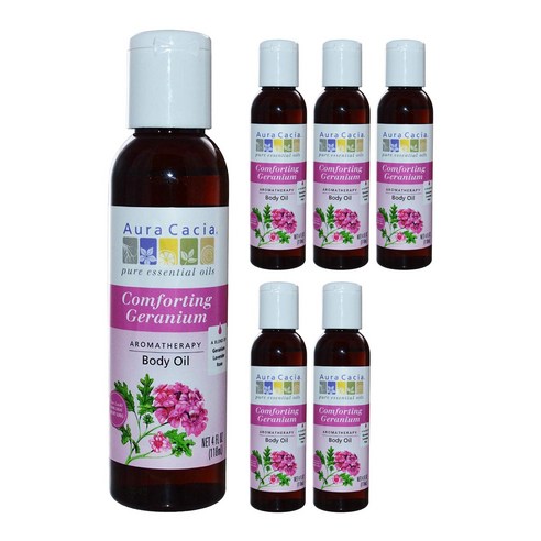 아우라카시아 아로마테라피 바디 오일, 118ml, 6개, Comforting Geranium