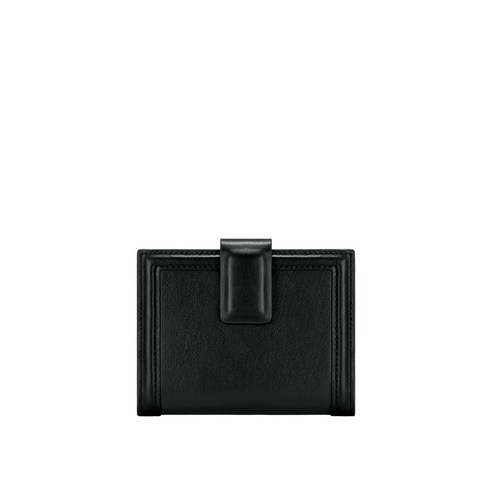 루이까또즈 여성 블랙 소가죽 모던 2단 반지갑 SQ3EC03FF5BL