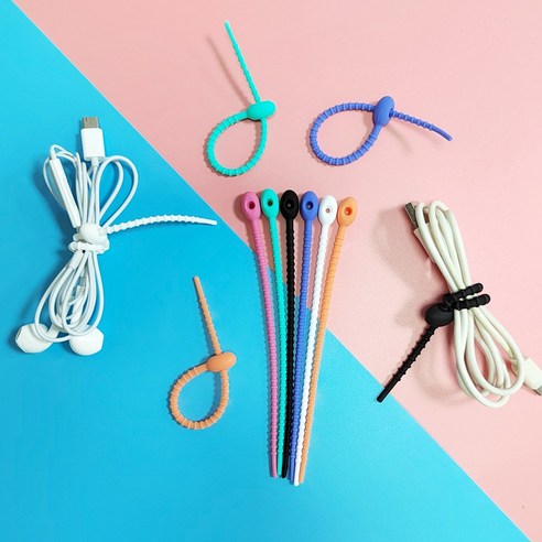 엉망진창 케이블, 바이유즈 실리콘 타이로 깔끔하게 정리하세요!