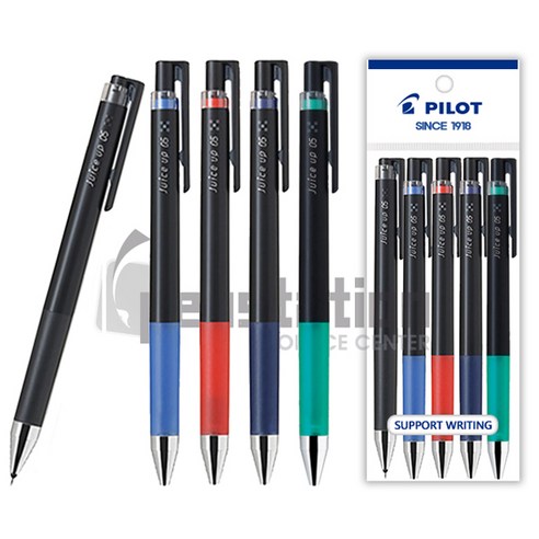 파이롯트 쥬스업 0.5mm 젤볼펜 5개 세트, 0.5mm블랙+블루+레드+블루블랙+그린 5개 세트