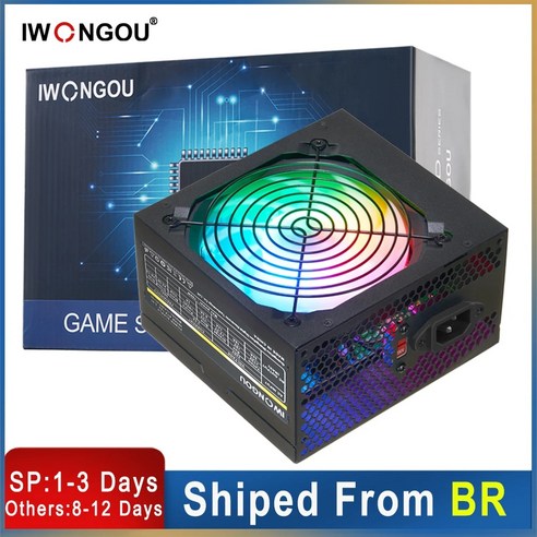 파워서플라이 컴퓨터파워 파워 700w evga500bq pc파워 atx파워 hspIWONGOU Fonte RGB 컴퓨터 전원 공급 장, 01 CHINA_01 EU 플러그_04 700W 700w파워 Best Top5