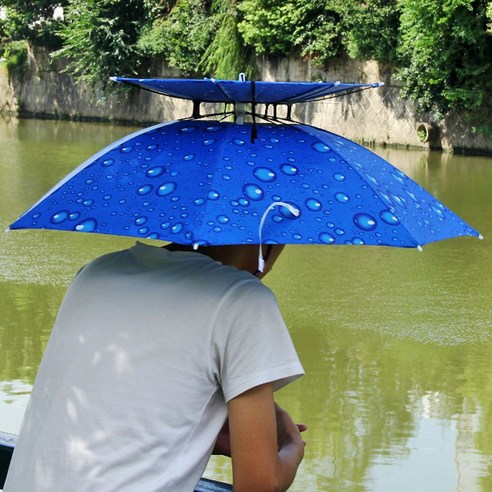 파라솔 아이디어 2단 우산모자 95cm