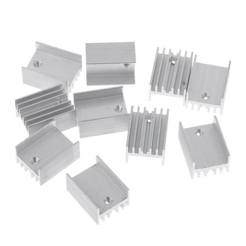 10PCS 알루미늄 방열판 냉각 핀 방열판 냉각기 20x20x6mm 알루미늄, 실버, 20x15x11mm