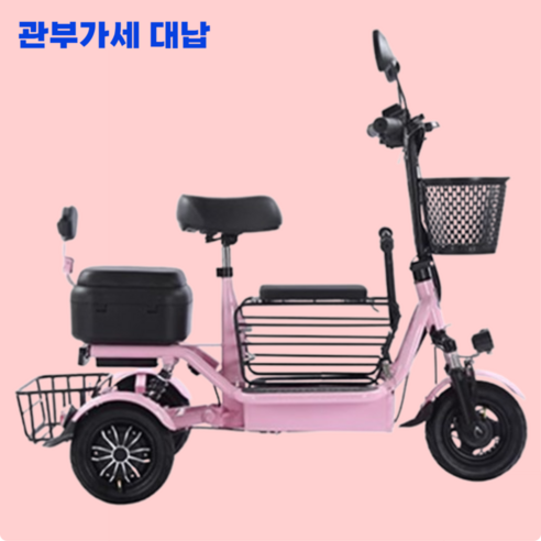 오토닉 고성능 전동 스쿠터 접이식 전기 오토바이 3륜 바이크 배달 출퇴근 배터리 분리형, 4. 레드