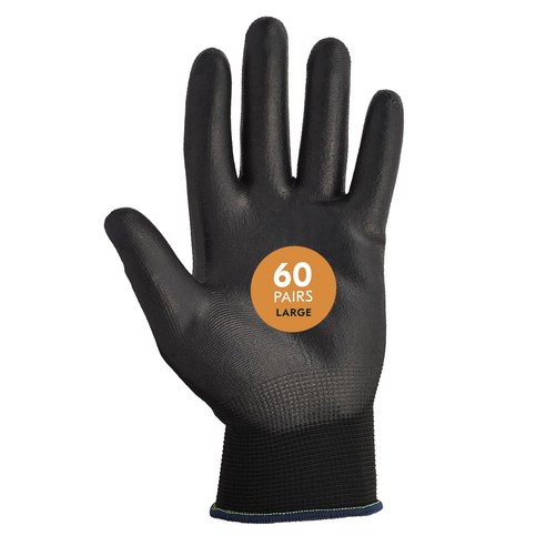 KLEENGUARD G40 Polyurethane Coated Gloves (13839) Size 9.0 (Large) High Dexterity Black 12 Pair, 1개