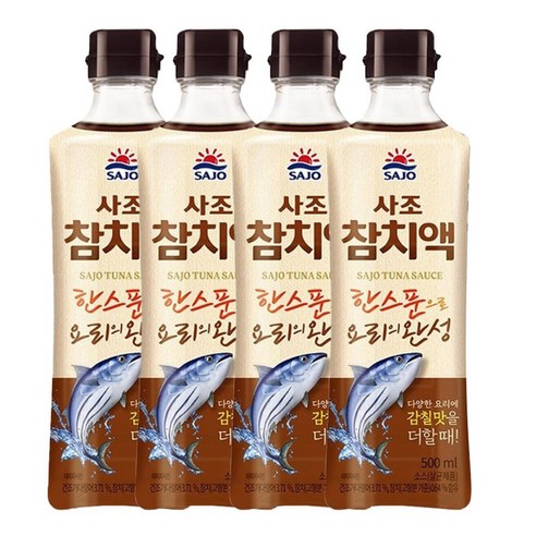 올따옴 참치액세트 사조 참치액500ml 4입, 4개