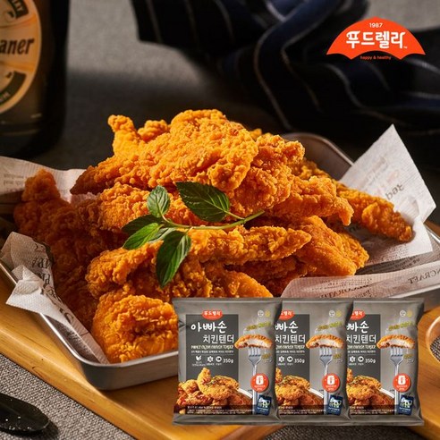 푸드렐라 아빠손치킨텐더 350g 3팩, 3개