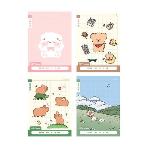 모닝글로리 초등 1-2 10칸 국어노트, B(랜덤발송), 10개