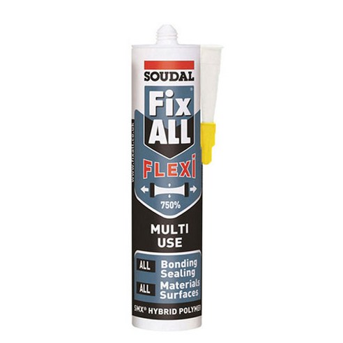 신율 750% 초고탄성 실리콘 SOUDAL FIX-ALL FLEXI 픽스올 백색, 4개
