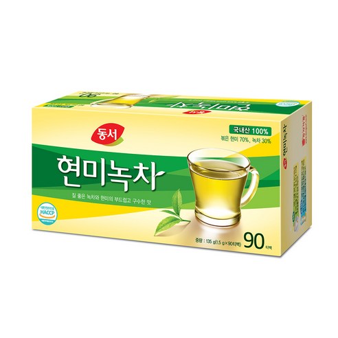 동서 현미녹차 티백, 1.5g, 90개입, 1개