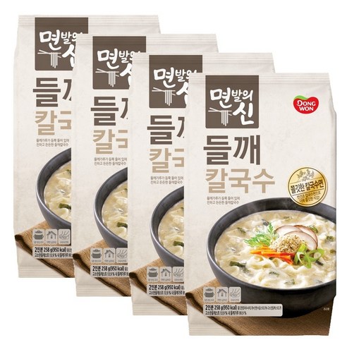 동원 면발의신 들깨칼국수 2인분, 258g, 4개