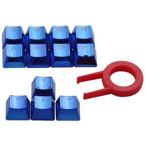Xzante 키 풀러 블루가 있는 기계식 게임용 키보드용 12 ABS 이중 샷 사출 백라이트 캡, 파란색