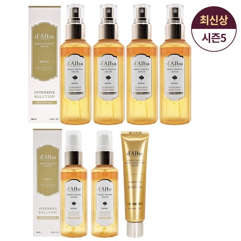 [홈쇼핑 최신상] 달바 시즌5 로 얄 미스트 세럼 100ml 4개+60ml 2개+너리싱크림, 상세페이지 참조, 4개