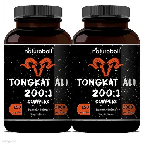 네이처벨 Tongkat Ali 통캇알리 Longjack 롱잭 2000 컴플렉스 남성 파워 150캡슐 2팩, 2개, 150개 ecdisten Best Top5