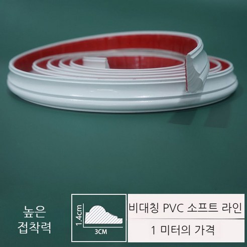 잘라쓰는 웨인스코팅 몰딩 셀프시공 접착, C. 흰색 - 3cm - 자체 접착