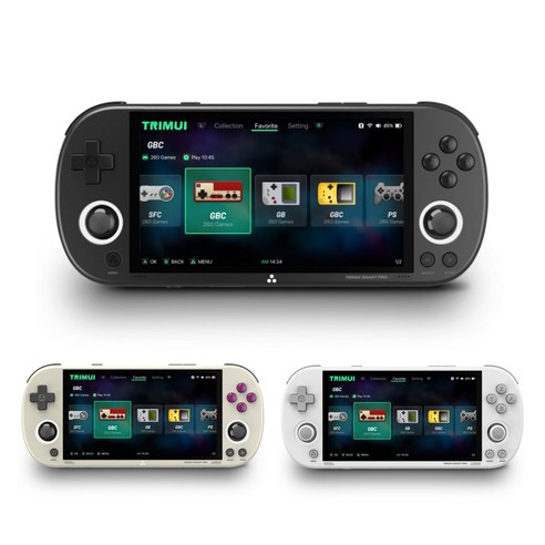 TRIMUI SMART PRO 4.96인치 오픈 소스 빈티지 아케이드 휴대용 레트로 게임기 – 블랙, 표준버전 (카드게임 미포함) 미니겜보이 TRIMUI SMART PRO 4.96인치 오픈 소스 빈티지 아케이드 휴대용 레트로 게임기 – 블랙, 표준버전 (카드게임 미포함) 미니겜보이