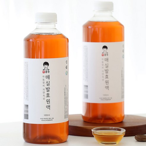 경남 하동 매실 100% 프리미엄 매실청 하동정씨 자연숙성 매실발효원액, 3개, 1000ml