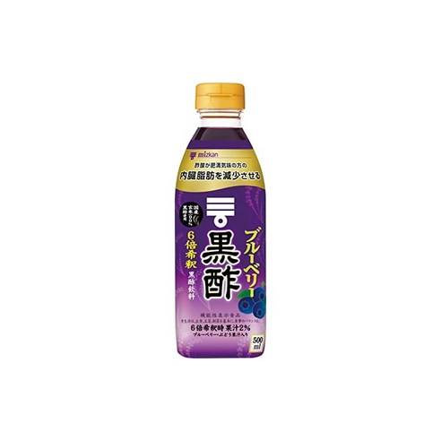 미쓰칸 블루베리 흑초 500ml×3병 기능성 표시 식품 마시는 식초 흑초 음료