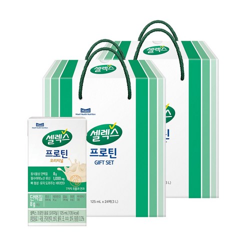 선물세트 셀렉스 마시는 프로틴 음료 오리지널 2ea박스 125ml x 총 48팩