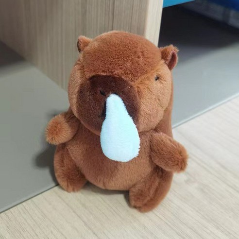 말랑마쥬 큐트포켓 애착인형 캐릭터 열쇠고리 키링 선물 가방키홀더 카피바라 고양이 강아지, 1개, 카피바라_콧물