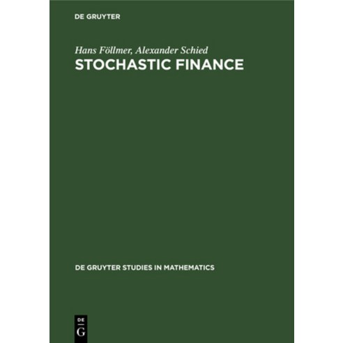(영문도서) Stochastic Finance Hardcover, de Gruyter, English, 9783110183467