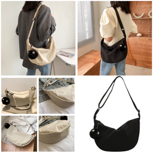 리프샵 데일리 남녀공용 반달 크로스백 슬링백