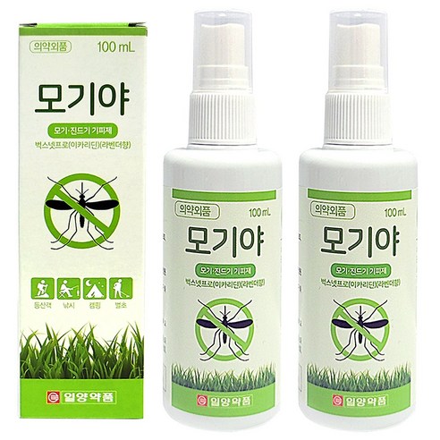 일양 모기야 스프레이 100ml 뿌리는 기피제, 2개