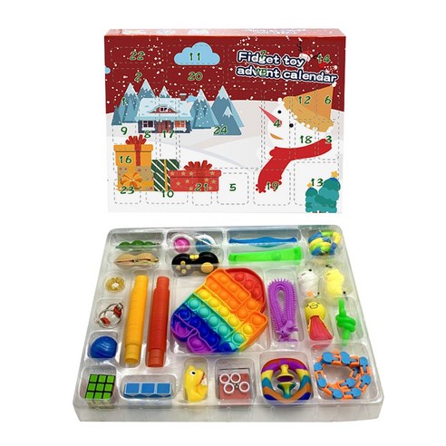 TeeFly Advent Calendar 2021 크리스마스 카운트 다운 캘린더 24 일 블라인드 박스 장난감 어린이를위한 선물을 세트 성인 스트레스 구호와 불안, 스타일 3 /