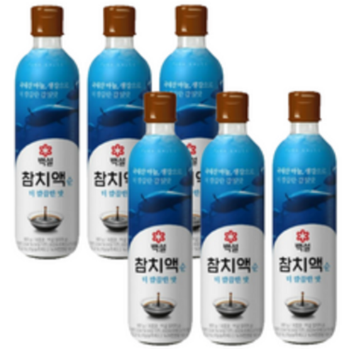 백설 참치액 순 더깔끔한맛, 500g, 6개