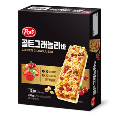 동서식품 포스트 골든 그래놀라 밀크바, 27g, 30개
