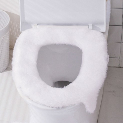 사계절 보편적 인 끈적 끈적한 버클 방수 화장실 쿠션 사각형 화장실 커버, 흰색 화장실 링 패드