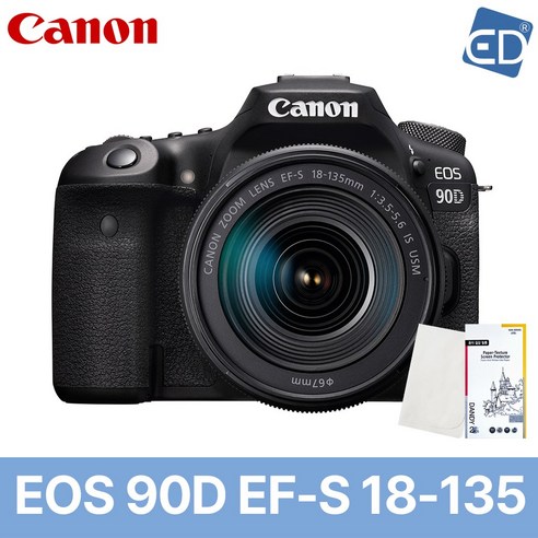 [캐논정품] EOS 90D + EF-S 18-135 렌즈킷 +액정필름+포켓융/ED, 01.캐논 EOS-90D + EF-S 18-135mm