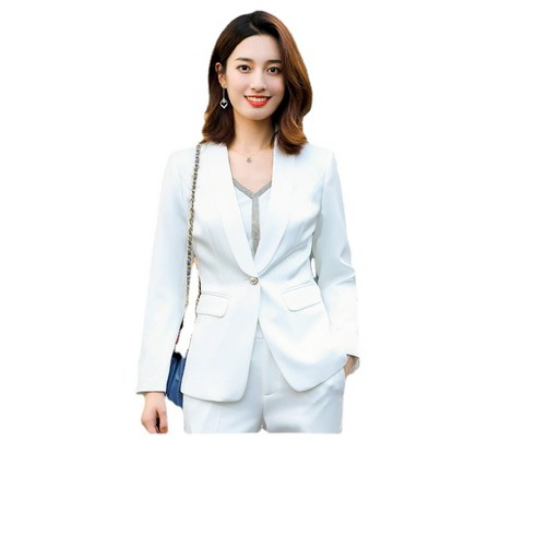 ANKRIC 캐주얼정장 흰색 정장 여성 정장 기질 여신 팬 패션 전문 작은 정장 작업복 가을과 겨울