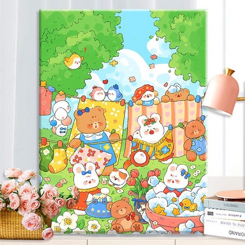 피포페인팅 DIY 명화그리기 유화 그림 그리기 아크릴화 30*40cm, 30타입, 1개