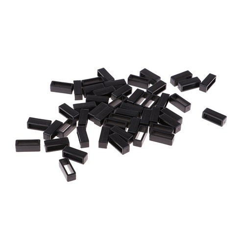 50pcs 플라스틱 벨트 루프 키퍼 루프 버클 벨트 하네스 배낭 스트랩, 블랙, {"수건소재":"플라스틱"}