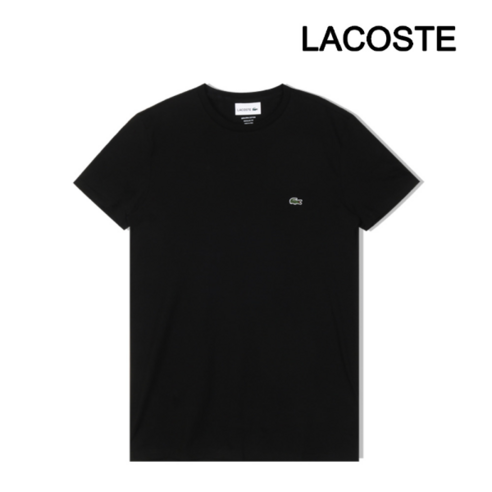 라코스테 LACOSTE 반팔티셔츠 크루넥 기본티 블랙 TH6709-031