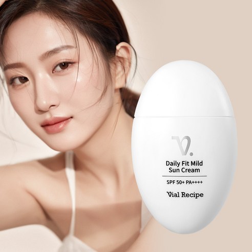바이알레시피 촉촉한 수분핏 블루라이트 차단 이지워셔블 선크림 SPF 50+ PA++++, 1개, 40ml