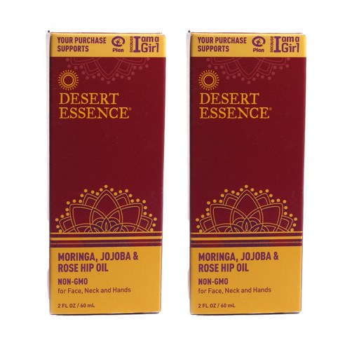 데저트에센스 모링가 호호바 & 로즈 힙 오일, 60ml, 2개