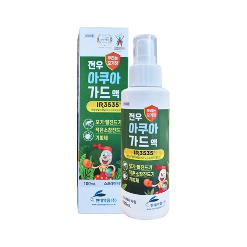 뿌리는 모기기피제 현대약품 전우 아쿠아가드액100ml, 2개, 100ml