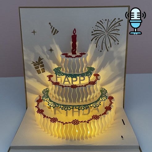 생일녹음카드 입체 팝업 3D pop up card, 1. 내 목소리를 담아