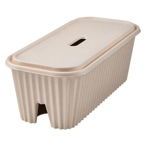 [KT알파쇼핑]이케아 HONSNAT 횐스네트 전선정리함 38x18x14cm/멀티탭정리/콘센트가리개/사무용품, 내추럴_405.648.94, 1개