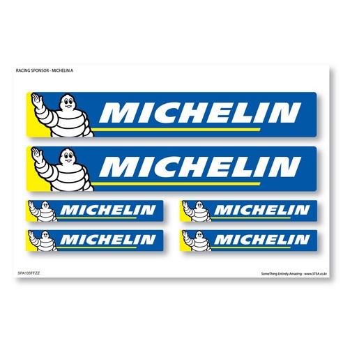 레이싱 스폰서 로고 스티커 SET 미쉐린 MICHELIN, 미쉐린 A타입, 1개