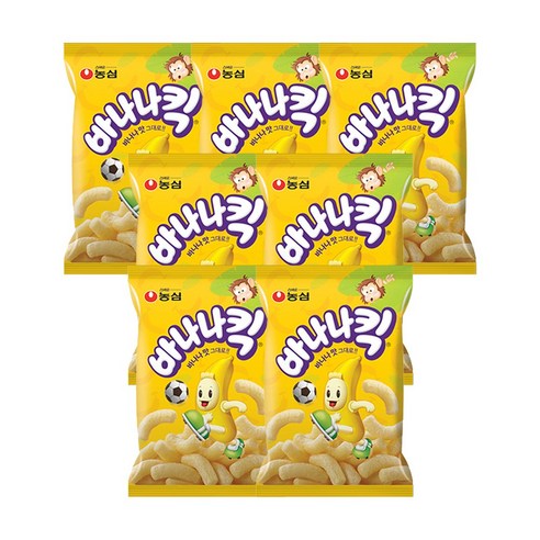 농심 바나나킥 75g x 7개 봉지 과자, 단품
