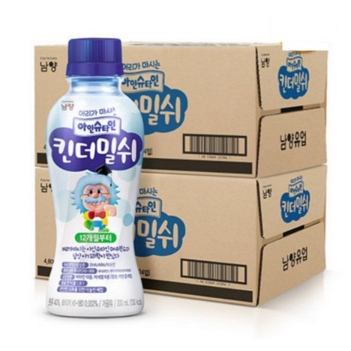 남양유업 아인슈타인 킨더밀쉬 200ml, 원유, 48개