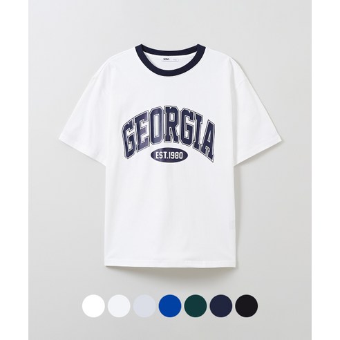 스파오 여름 반팔 티셔츠 슬림핏 숏 슬리브 글래머룩 GL3895 
티셔츠