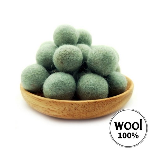 아트위브 DIY 2cm 울 칼라 양모볼 펠트 공예 양모공 폼폼이 만들기 재료, 10개, 31. 민트 (2cm)