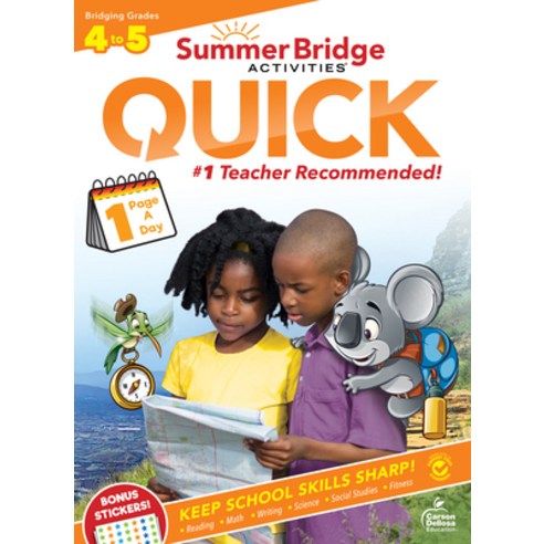 (영문도서) Summer Bridge Activities(r) Quick Grades 4 - 5 Paperback, Summer Bridge Activities, English, 9781483862828