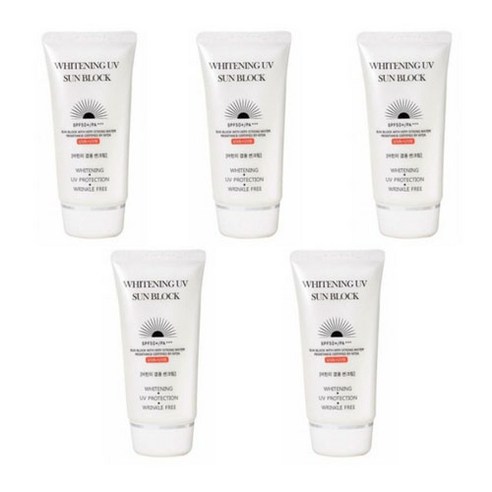 지고트 화이트닝 유브이 선블럭 크림 SPF50+ PA+++, 5개, 70ml